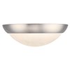 Westinghouse Fixture Ceiling LED Flush-Mount 15W Trad 11In, Brushed Nkl White Alabaster Glass 6308800